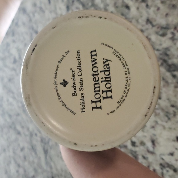 Rare Vintage 1993 Budweiser Holiday Stein Collection Hometown Holiday - Picture 5 of 5